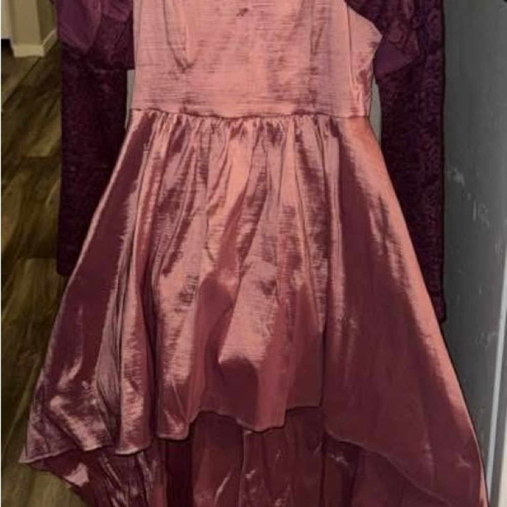 Scallop Neck High Low Dress